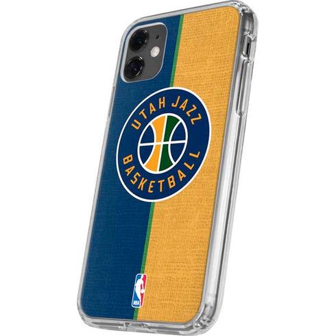 NBA Utah Jazz Split Canvas iPhone 11 Clear Case