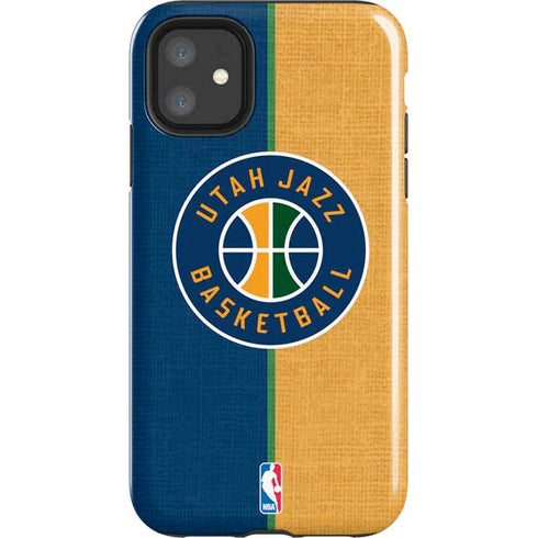 NBA Utah Jazz Split Canvas iPhone 11 Impact Case