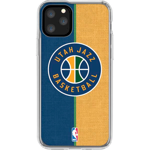 NBA Utah Jazz Split Canvas iPhone 11 Pro Clear Case