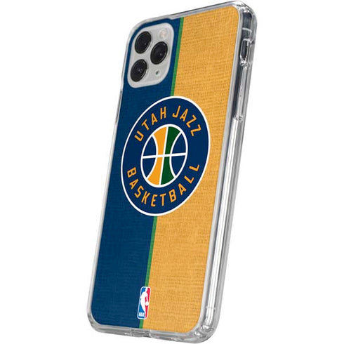 NBA Utah Jazz Split Canvas iPhone 11 Pro Clear Case