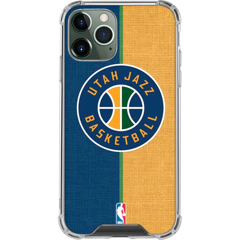 NBA Utah Jazz Split Canvas iPhone 11 Pro Max Clear Case