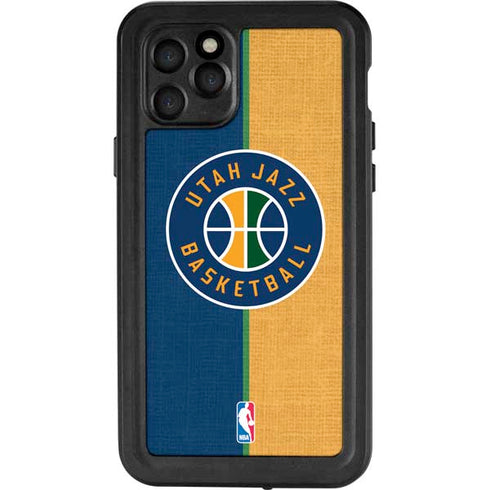 NBA Utah Jazz Split Canvas iPhone 11 Pro Waterproof Case