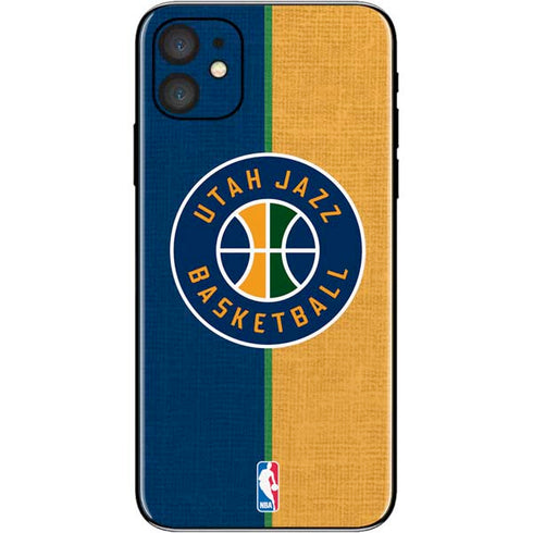 NBA Utah Jazz Split Canvas iPhone 11 Skin
