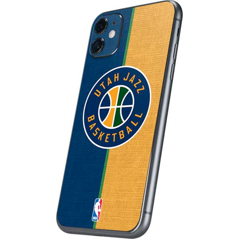 NBA Utah Jazz Split Canvas iPhone 11 Skin