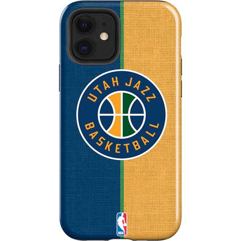NBA Utah Jazz Split Canvas iPhone 12 Impact Case