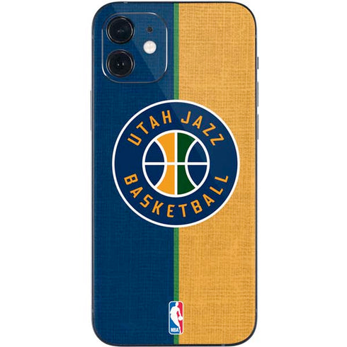 NBA Utah Jazz Split Canvas iPhone 12 Mini Skin