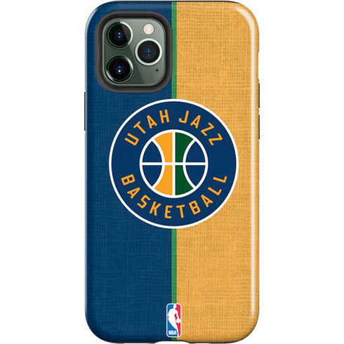 NBA Utah Jazz Split Canvas iPhone 12 Pro Max Impact Case