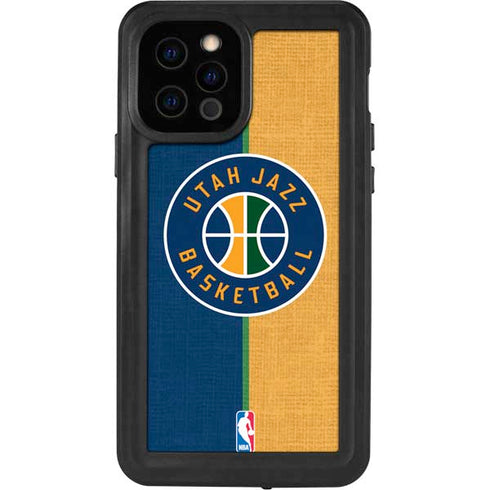 NBA Utah Jazz Split Canvas iPhone 12 Pro Waterproof Case
