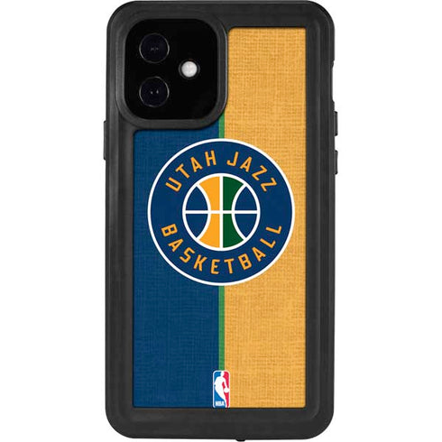 NBA Utah Jazz Split Canvas iPhone 12 Waterproof Case