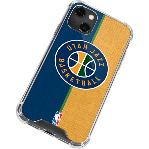 NBA Utah Jazz Split Canvas iPhone 13 Mini Clear Case