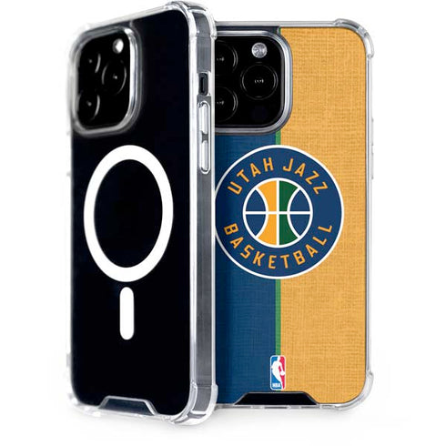 NBA Utah Jazz Split Canvas iPhone 13 Pro Max MagSafe Case