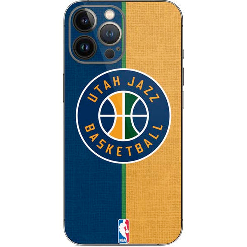 NBA Utah Jazz Split Canvas iPhone 13 Pro Max Skin