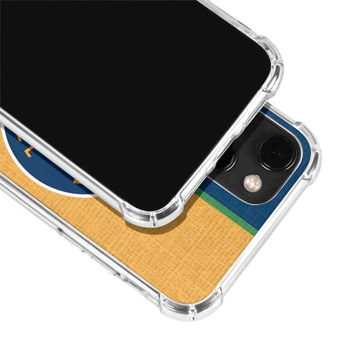 NBA Utah Jazz Split Canvas iPhone 14 Plus Clear Case