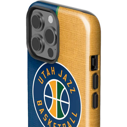 NBA Utah Jazz Split Canvas iPhone 15 Pro Max Impact Case
