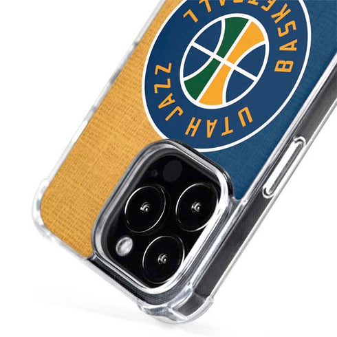 NBA Utah Jazz Split Canvas iPhone 15 Pro Max MagSafe Case