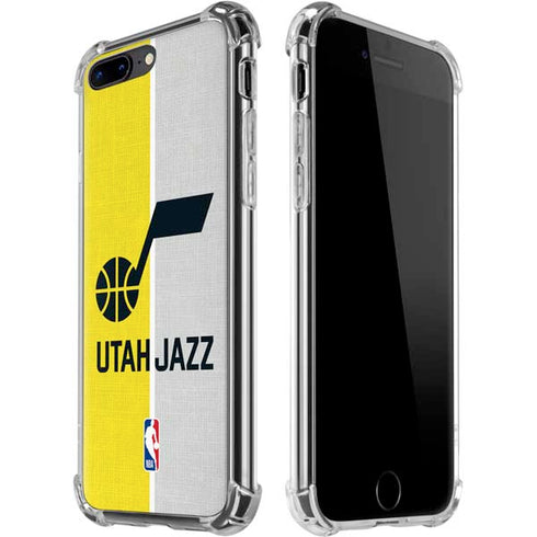 NBA Utah Jazz Split Canvas iPhone 7/8 Plus Clear Case