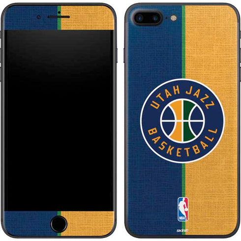 NBA Utah Jazz Split Canvas iPhone 8 Plus Skin