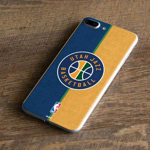 NBA Utah Jazz Split Canvas iPhone 8 Plus Skin