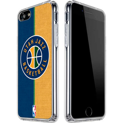 NBA Utah Jazz Split Canvas iPhone SE (2nd & 3rd Gen) Clear Case