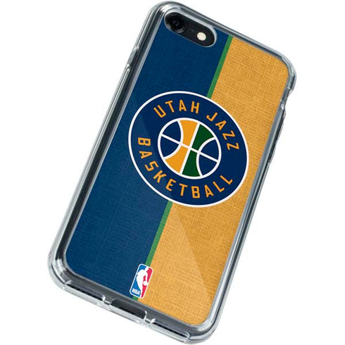 NBA Utah Jazz Split Canvas iPhone SE (2nd & 3rd Gen) Clear Case