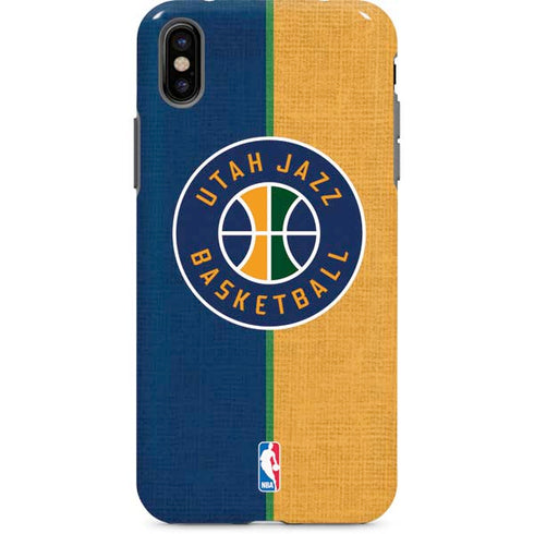 NBA Utah Jazz Split Canvas iPhone X Pro Case