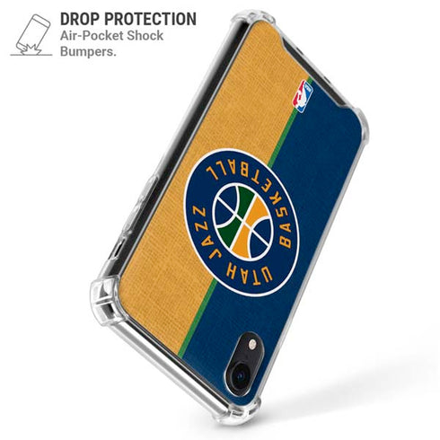 NBA Utah Jazz Split Canvas iPhone XR Clear Case