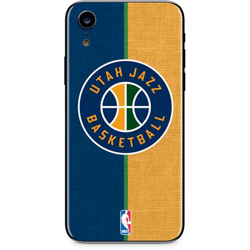 NBA Utah Jazz Split Canvas iPhone XR Skin