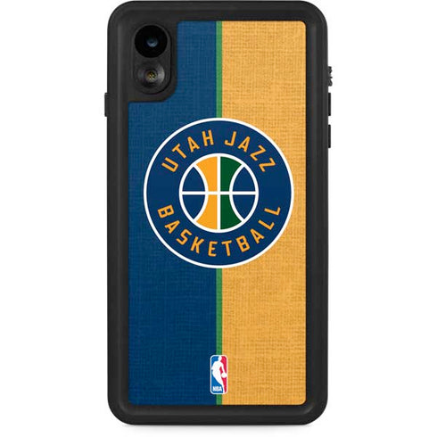NBA Utah Jazz Split Canvas iPhone XR Waterproof Case