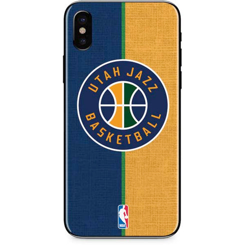 NBA Utah Jazz Split Canvas iPhone XS Skin