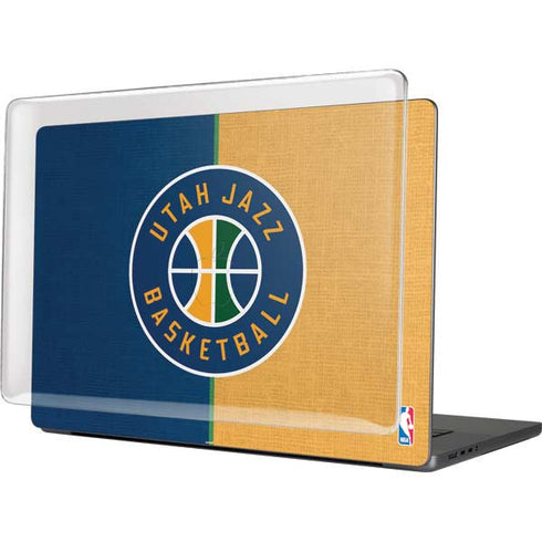NBA Utah Jazz Split Canvas MacBook Pro 16in (2021-25) Case plus Skin