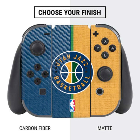 NBA Utah Jazz Split Canvas Nintendo Switch Bundle Skin