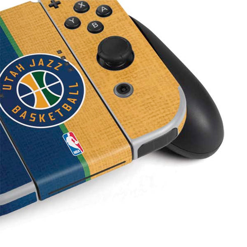 NBA Utah Jazz Split Canvas Nintendo Switch OLED (2021) Skin