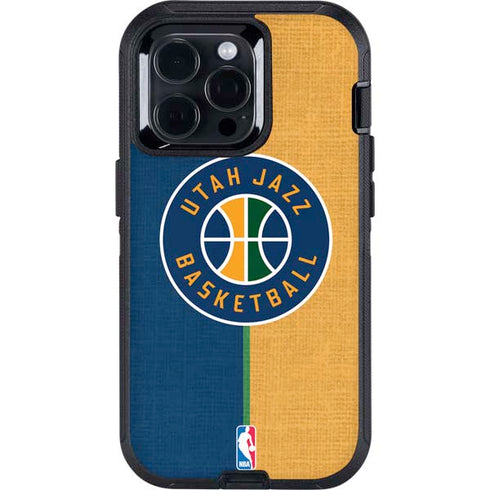 NBA Utah Jazz Split Canvas Otterbox Defender iPhone Skin