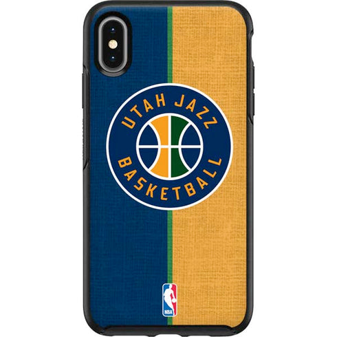 NBA Utah Jazz Split Canvas Otterbox Symmetry iPhone Skin