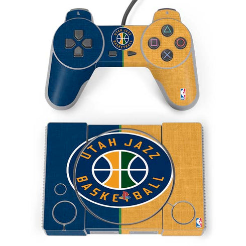 NBA Utah Jazz Split Canvas PlayStation Classic Bundle Skin