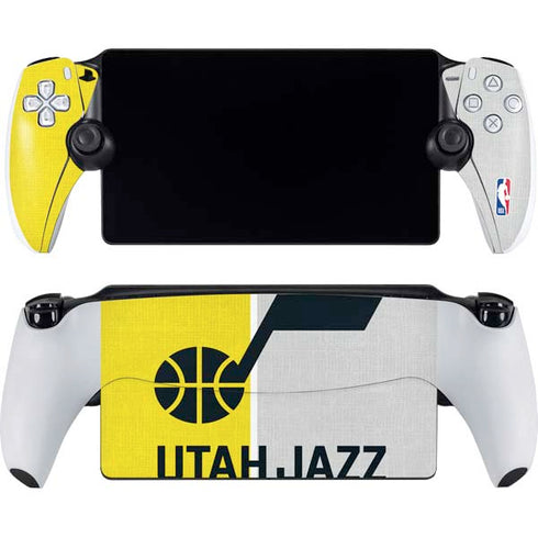 NBA Utah Jazz Split Canvas PlayStation Portal Remote Player Skin