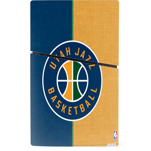 NBA Utah Jazz Split Canvas PS5 Slim Digital Edition Console Skin