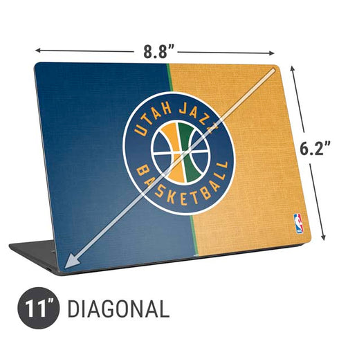 NBA Utah Jazz Split Canvas Universal Laptop 11in (8.8 x 6.2in) Skin
