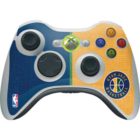 NBA Utah Jazz Split Canvas Xbox 360 Wireless Controller Skin