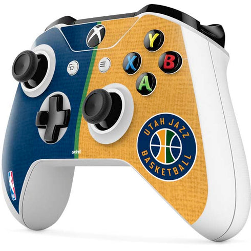 NBA Utah Jazz Split Canvas Xbox One S Controller Skin