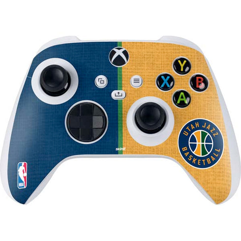 NBA Utah Jazz Split Canvas Xbox Series S Controller Skin
