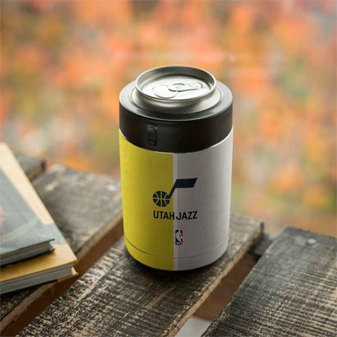 NBA Utah Jazz Split Canvas Yeti Colster Can Insulator Skin