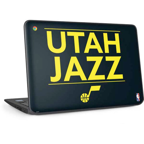 NBA Utah Jazz Standard - Black HP Chromebook Skin