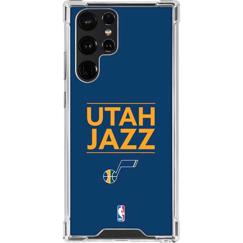 NBA Utah Jazz Standard - Black Galaxy S23 Ultra Clear Case