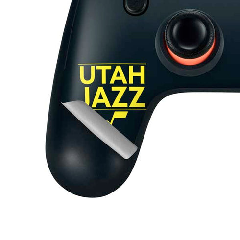 NBA Utah Jazz Standard - Black Google Stadia Controller Skin