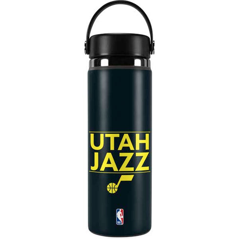 NBA Utah Jazz Standard - Black Hydro Flask 20oz Wide Mouth Skin