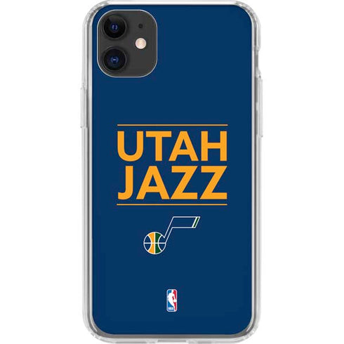 NBA Utah Jazz Standard - Black iPhone 11 Clear Case