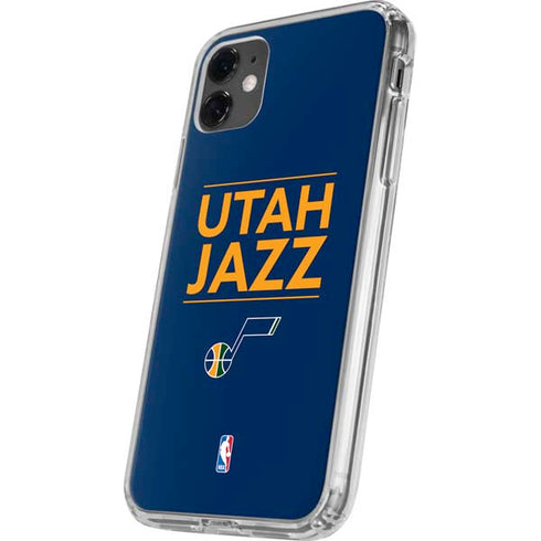 NBA Utah Jazz Standard - Black iPhone 11 Clear Case