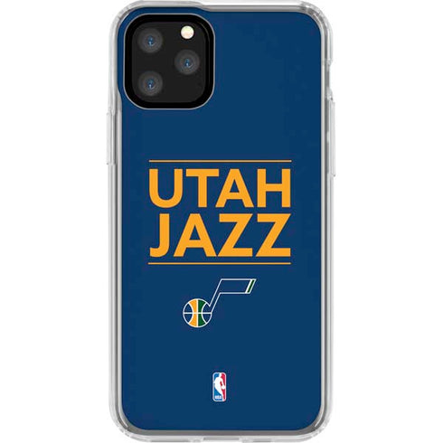 NBA Utah Jazz Standard - Black iPhone 11 Pro Clear Case