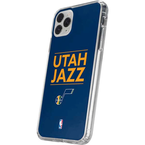 NBA Utah Jazz Standard - Black iPhone 11 Pro Clear Case